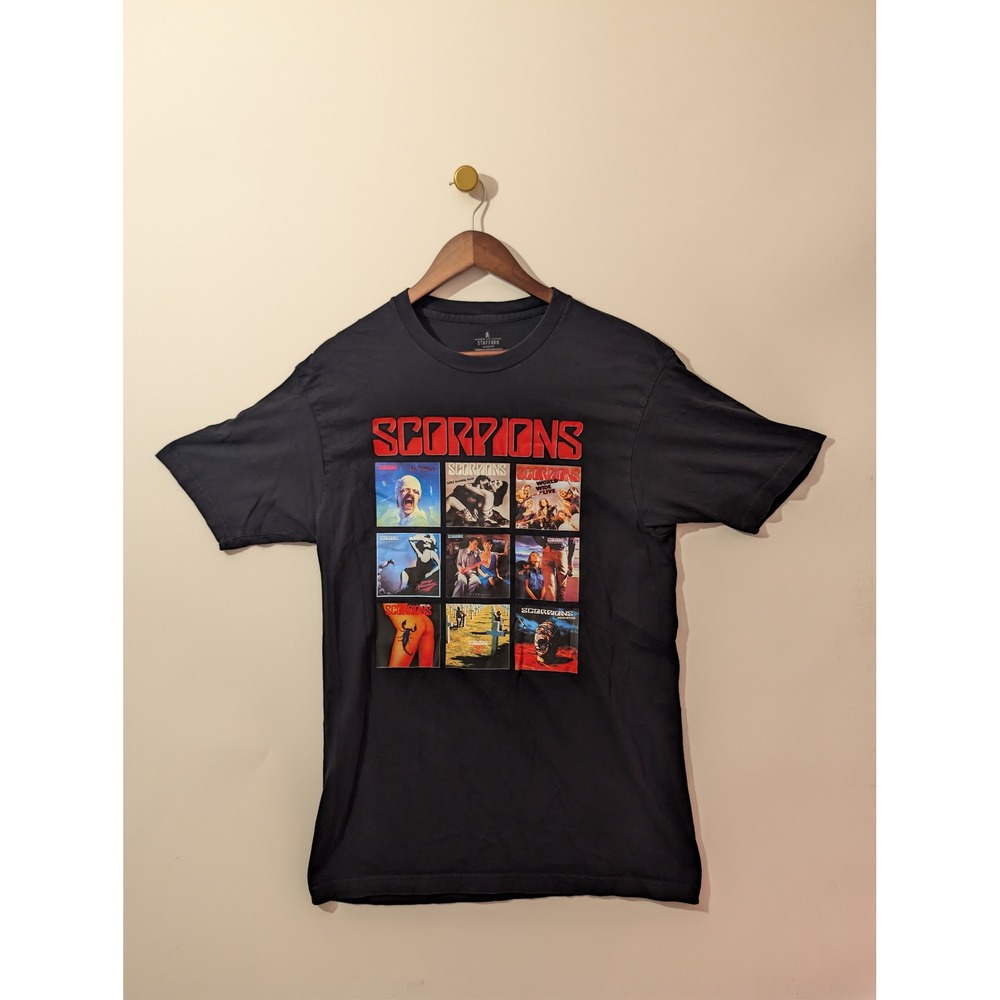 Stafford Scorpions Band T-Shirt Mens L Black Excellent Album Cover Graphic Tee